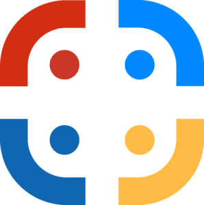 Clerc Center Online Community Icon with red, blue, navy, and yellow shapes.